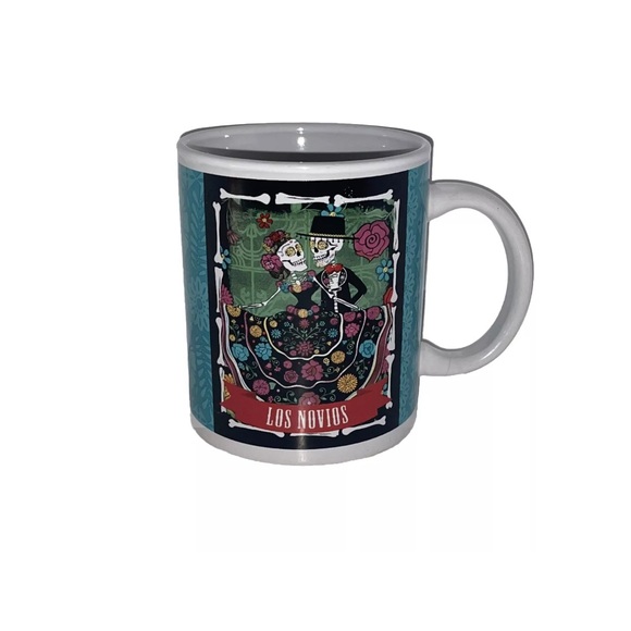 Cocinaware Dia de Los Muertos Day of the Dead Coffee Stoneware Mug Los Novios - Picture 1 of 7